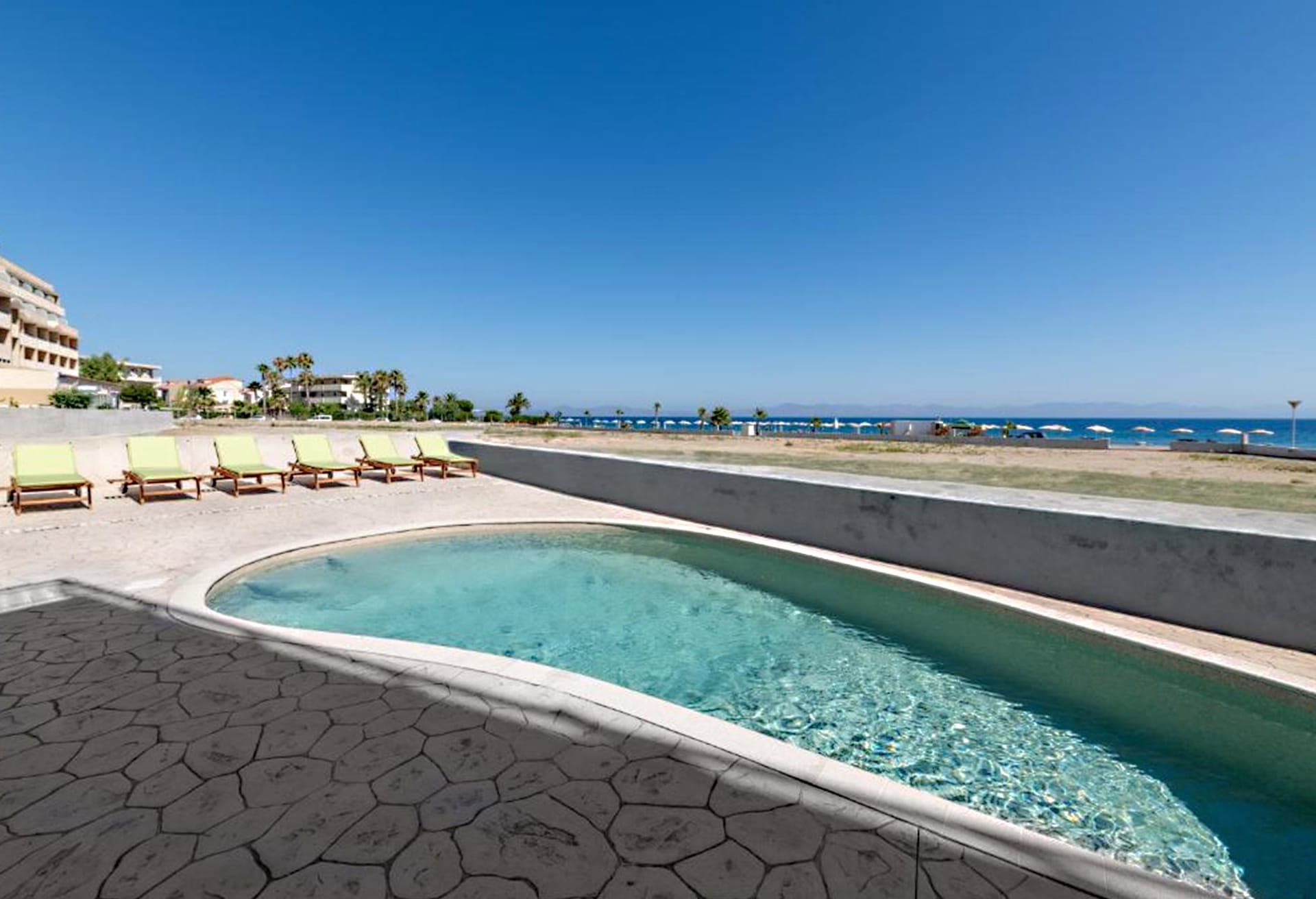 White & Blue Beachfront Luxury Suite