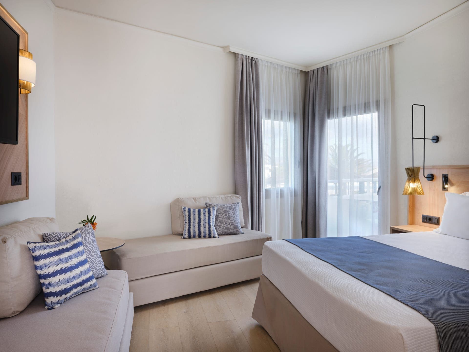 Atlantica Ocean Beach Resort, Greece - Double Room Inland View for 4