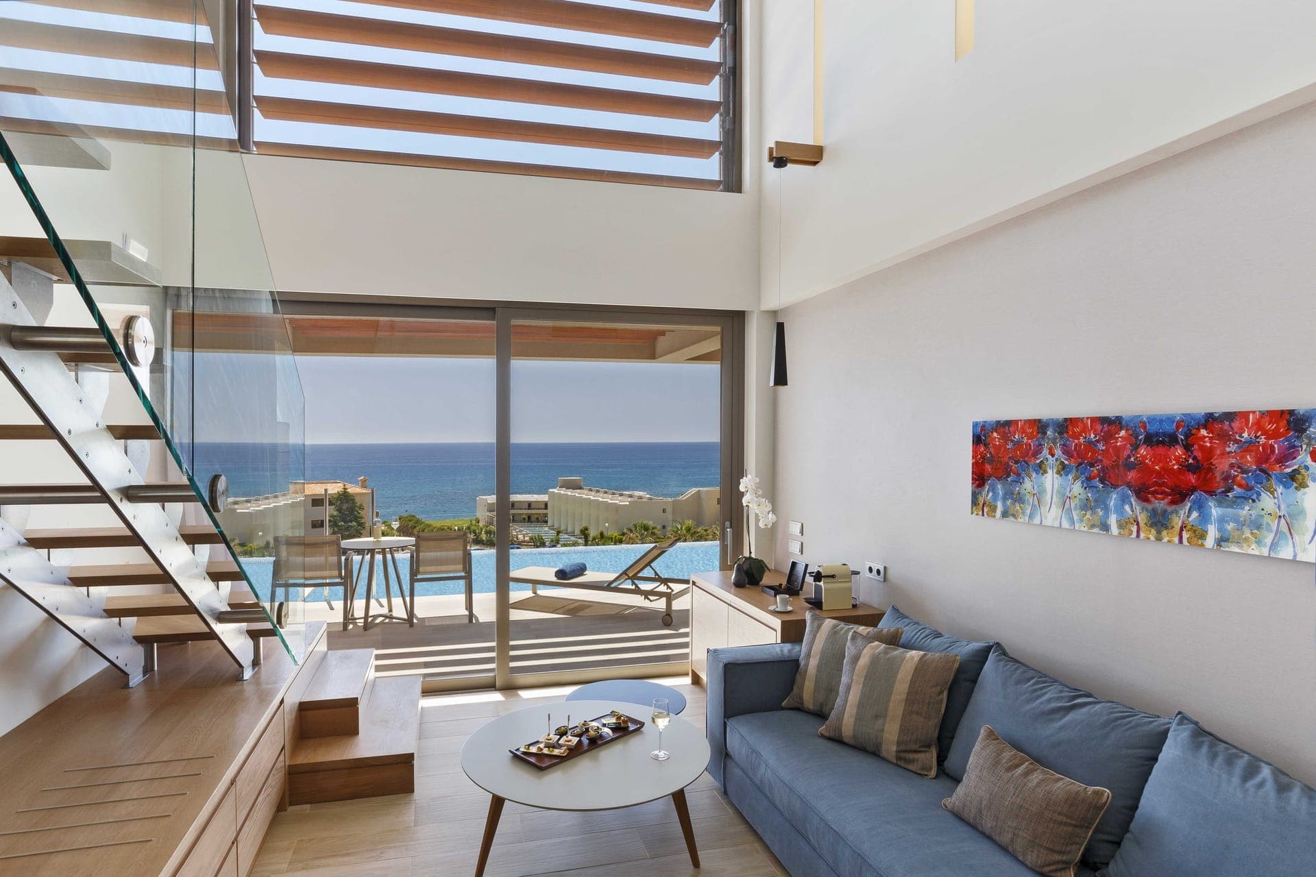 Atlantica Imperial Resort, Greece - Deluxe Duplex Suite Swim up Sea View (Residences Area | Red Carpet Services)