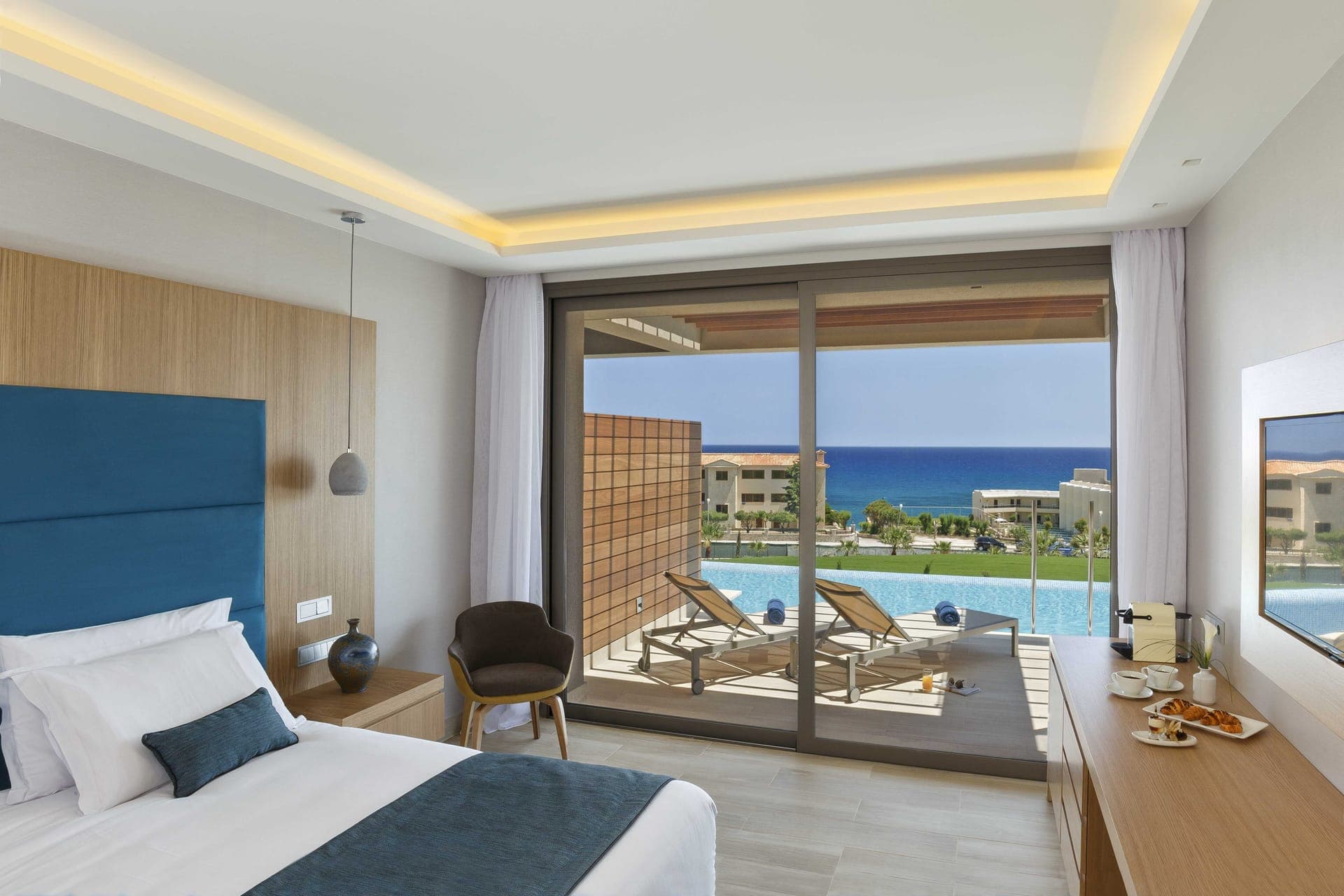 Atlantica Imperial Resort, Greece - Deluxe Double Room Swim up Side Sea View (Residences Area | Red Carpet Services)