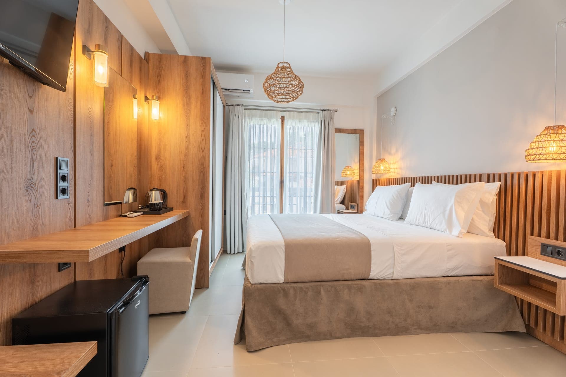 Kelly Beach Hotel, Pelio, Double Room with Side Sea View