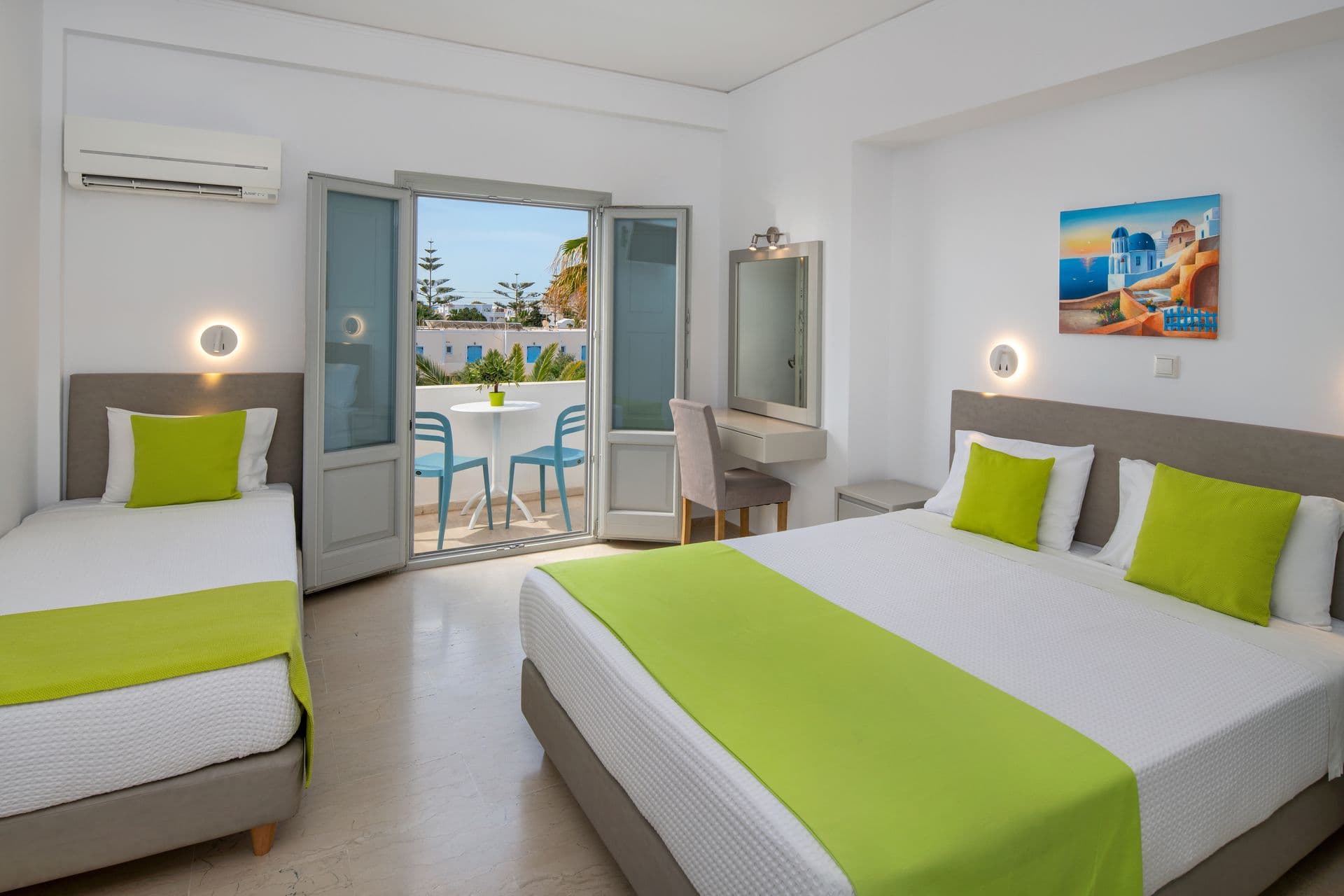 Triple Room with one double bed and one single.