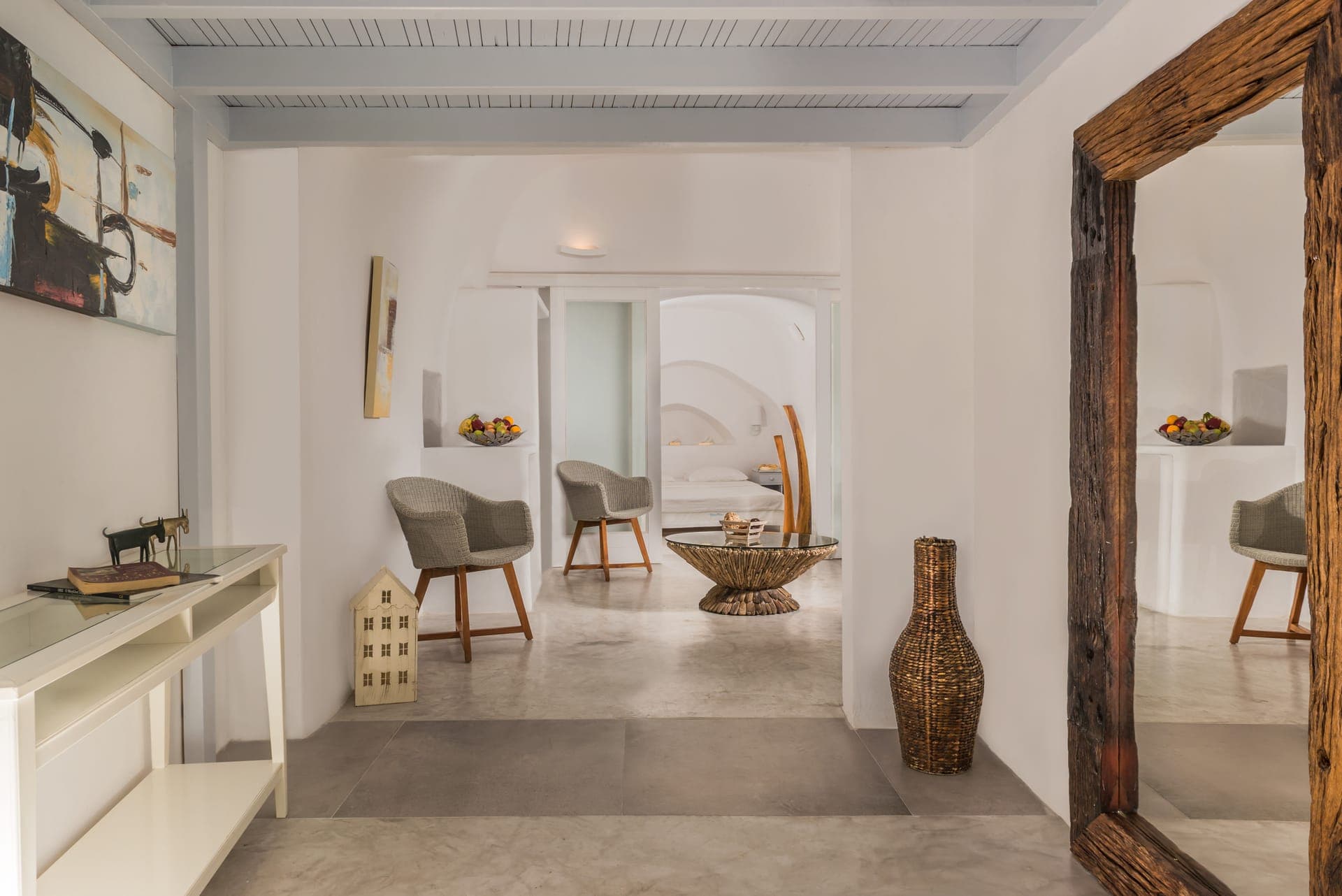 Two Bedroom Cave  Suite - Maisonette with Caldera & Sea View