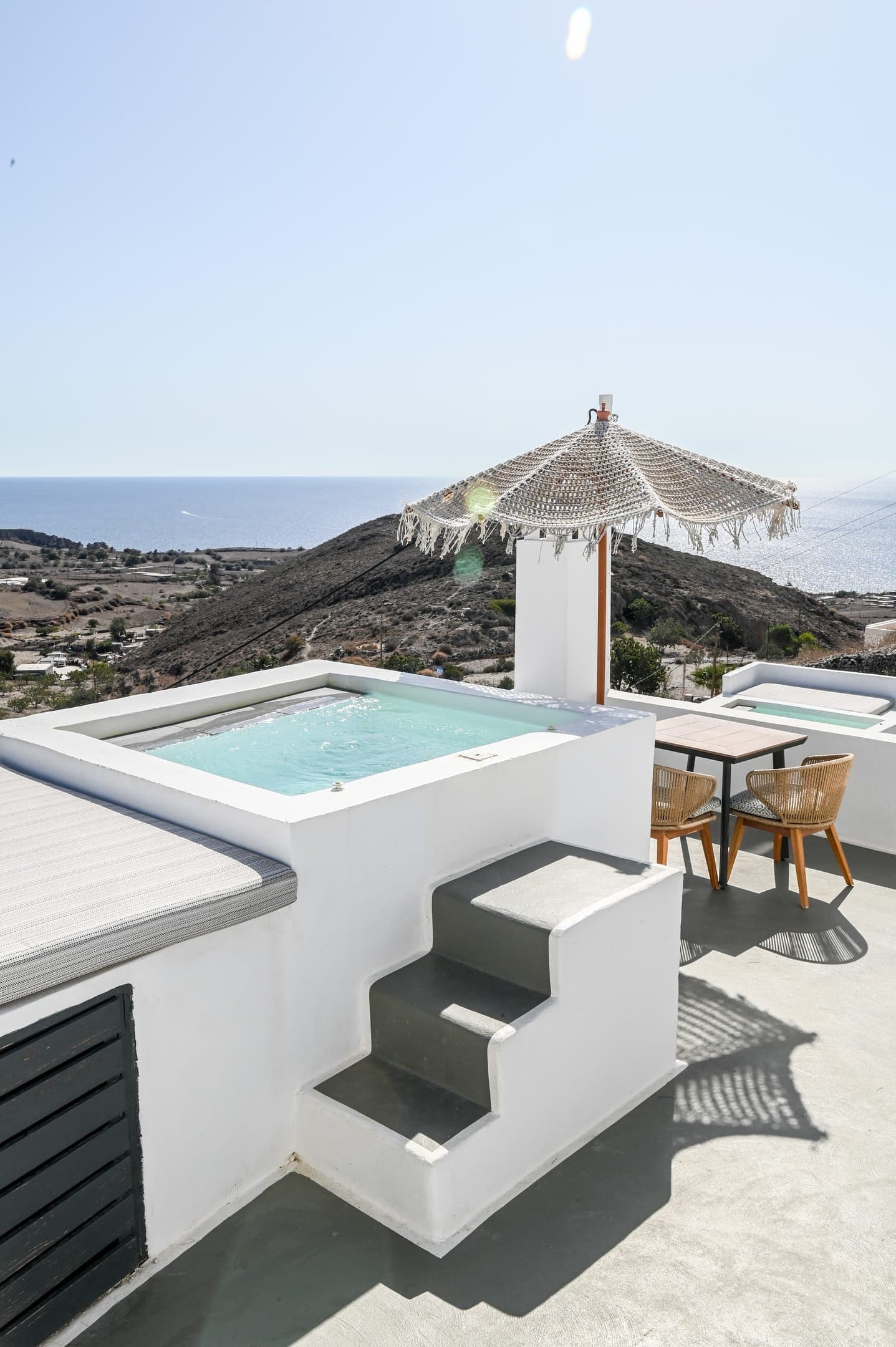 Suite with outdoor hot tub